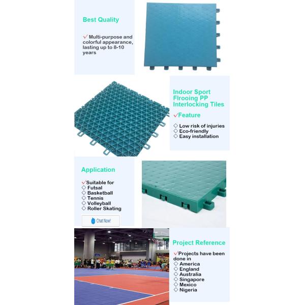 100% new material interlocking outdoor portable FIBA basketball court sports