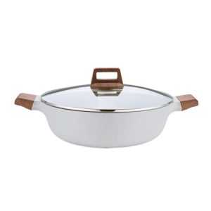 Custom Non-Stick Aluminum Stockpots With Lid Medical Stone Coating