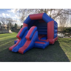 Family Colorful 420D Inflatable Bouncer Castle With Slide
