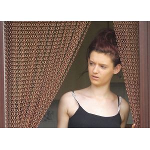 Bronze Brown Fly Screen Chain Curtain Lightweight For Room Divider SGS Approved