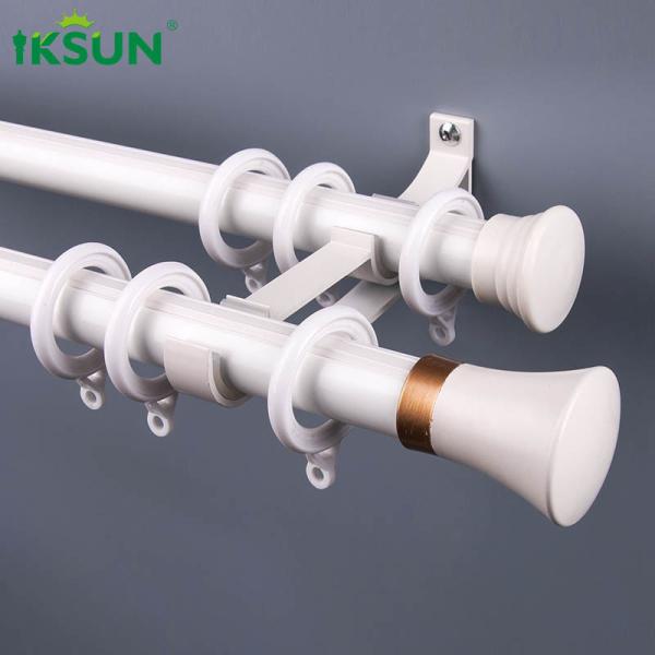 Buy Adjustable Double Aluminium Curtain Rod 22ft With Anodized Finish at wholesale prices