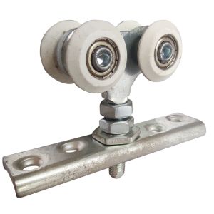 galvanized sliding door roller with 2 wheels