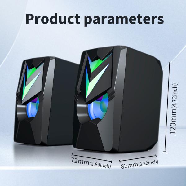 Omidirectional Sound 2.0 Music Speakers RGB Desk Speakers For Laptop OEM