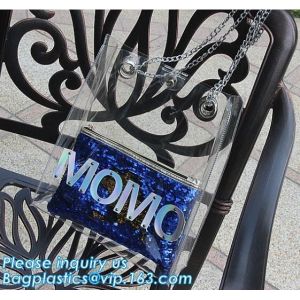 Crossbody Shoulder Messenger Bags Clear PVC Crossbody Bag Waterproof, Shoulder