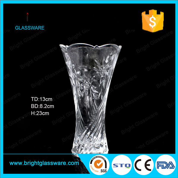 Buy cheap clear glass vase for decoration at wholesale prices