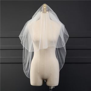 Customized Wholesale Two Layers Tulle A Top Vantage Short Bridal Wedding Dress