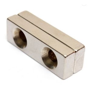 Quality Square High Strength Neodymium Magnets With Countersunk Holes Block Shape for sale