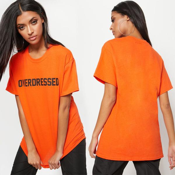 Buy Overdress ladies printed T shirt with O neck at wholesale prices