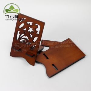 Exquisite carved wooden mobile phone holder cell phone stand