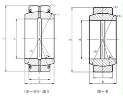 Quality Machined Spherical Plain Radial Bearings with Fitting Crack GE6E for sale