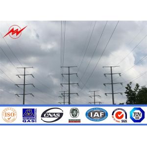 Durable Q235 Conoid Galvanized Steel Transmission Poles For Electricity