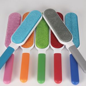 ABS Plastic Pet Hair Remover Brush With Self Cleaning Base