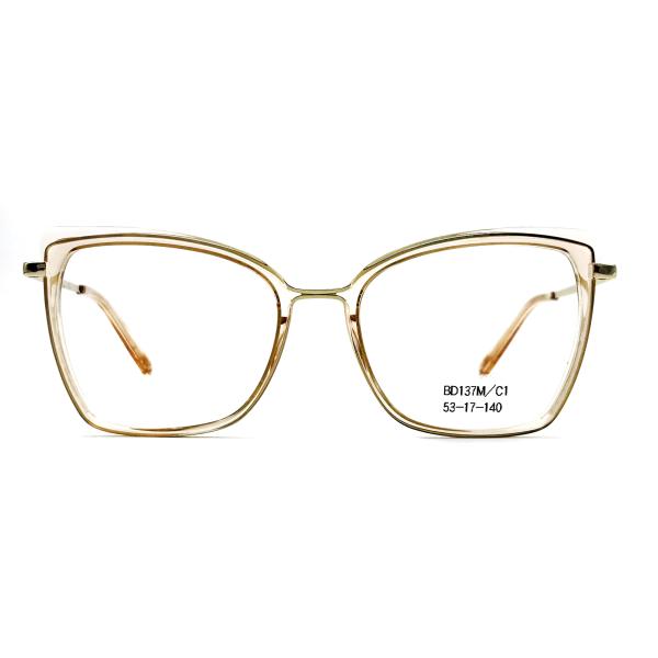 Buy BD137M Vintage Square Womens Acetate Metal Glasses Customized color at wholesale prices