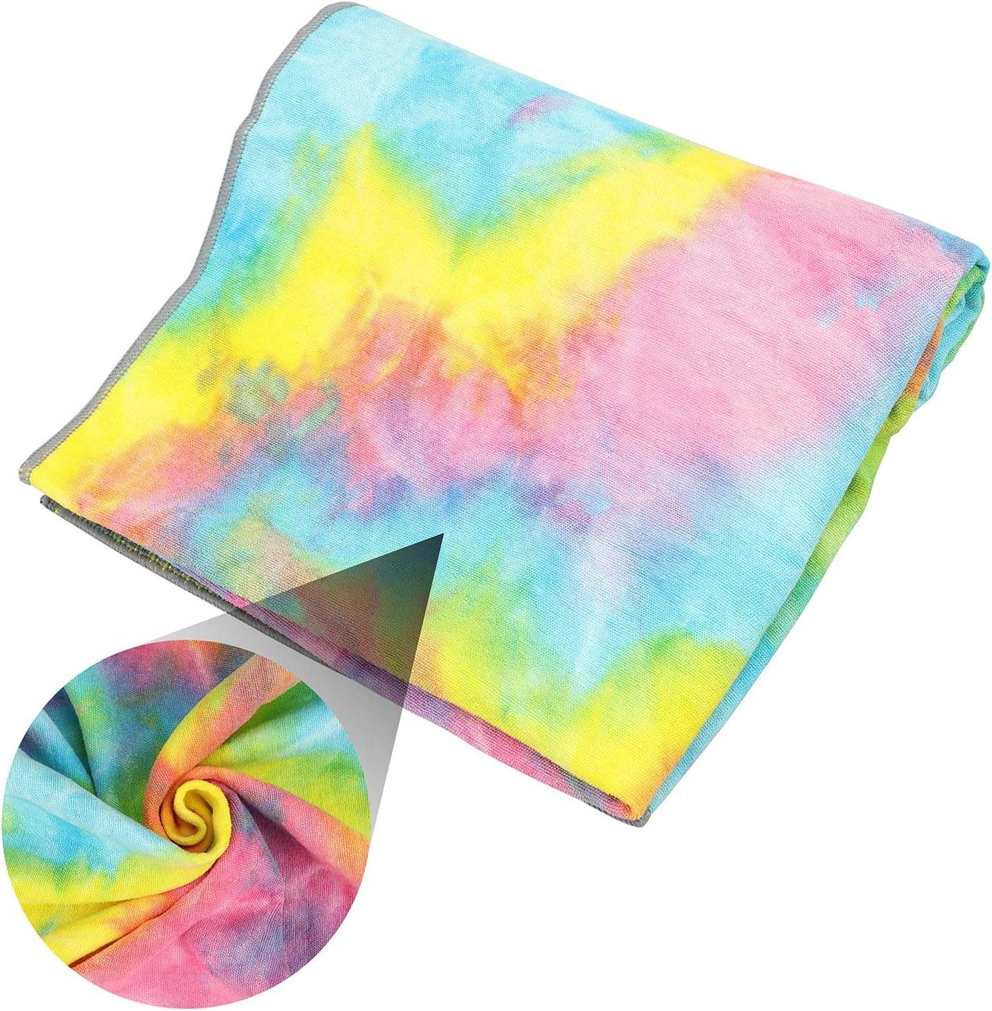 Custom Absorbent Microfiber Sweat Anti-Slip Non Slip Yoga Mat Towel Cover Towel