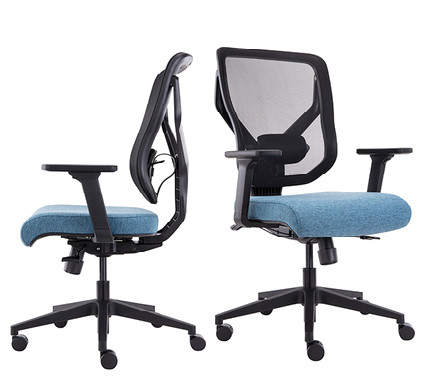 Buy ODM Computer Task Chairs Adjustable Blue Ergonomic Desk Chair at wholesale prices