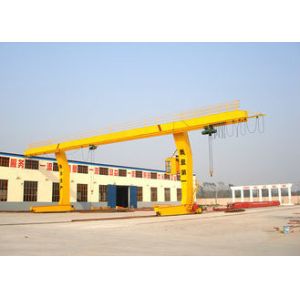 Container Single Beam Gantry Crane 10 Ton L Shape For Workstation Yello Blue