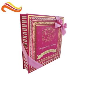 Custom Retail Luxury Chocolate Packaging Boxes Logo Printed Paper With Ribbon