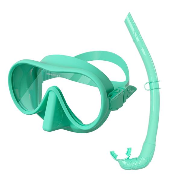 2024 CE Certified Single Tempered Glass Diving Gear Set for Adult Swimming Snorkel Mask Set
