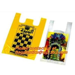 Biodegradbale compostable corn starch Garbage Bag, T-Shirt Bag On Roll, Pe