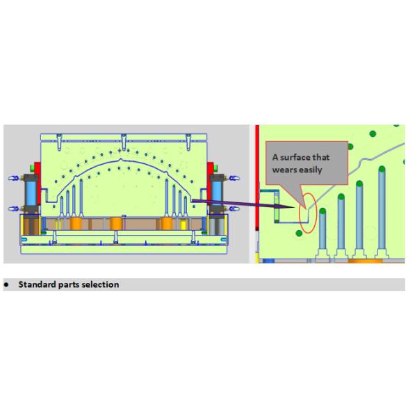 SMC Auto Bumper Mould 2500x900x180mm P20 Steel Compression Molding