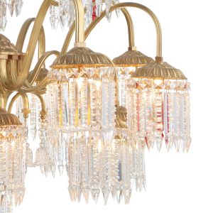 Antique brass and crystal chandelier Lamp Fixtures 23 Lights (WH-PC-07）