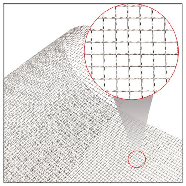 Buy Industrial Crimped Woven Metal Mesh , Tensile Stainless Steel Mesh Screen at wholesale prices