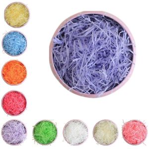 White Purple Greaseproof Shredded Packaging Filler Virgin Wood Pulp