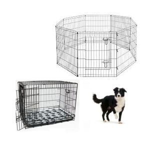 Solid Construction 15kgs 123cm Foldable Metal Dog Crate