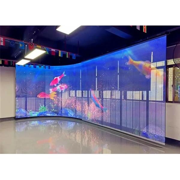 Lightweight 6.2kg Transparent LED Screen with Aluminum Cabinet Material and
