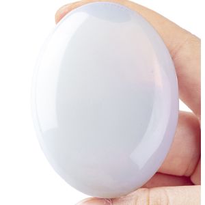 China Natural Opal Palm Stone Healing Polished Pocket Opal Rock Stones Oval Worry Stone Anxiety Releasing on sale