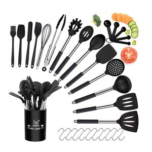 Meltproof Stainless Steel And Silicone Cooking Utensils Heat Resistant