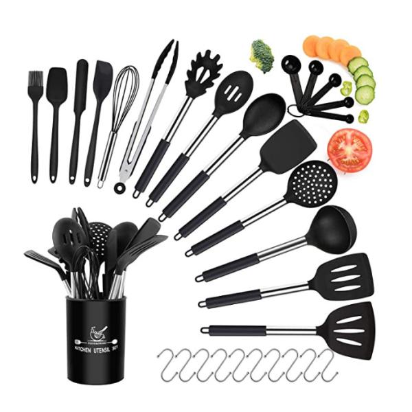 Buy Meltproof Stainless Steel And Silicone Cooking Utensils Heat Resistant at wholesale prices