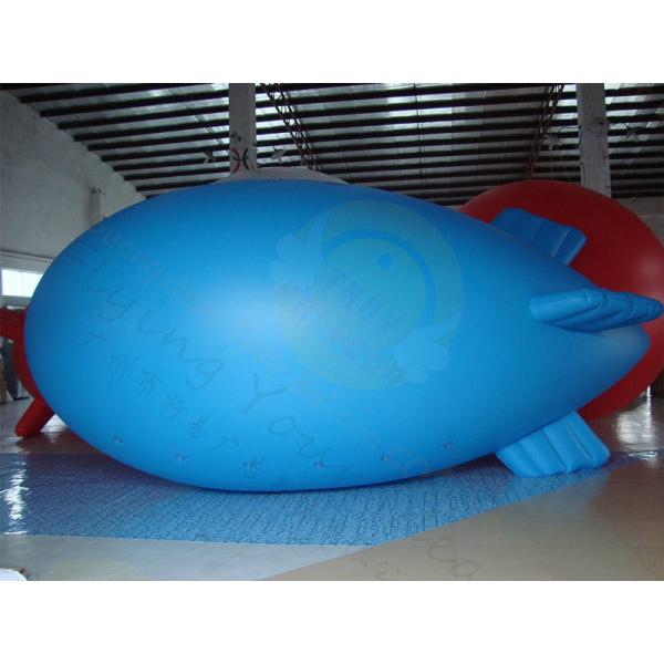 Buy Durable Advertising Helium Zeppelin , Blue Waterproof Inflatable Blimps at wholesale prices