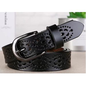 White Width 35mm Women's Fashion Leather Belts Custom Logo