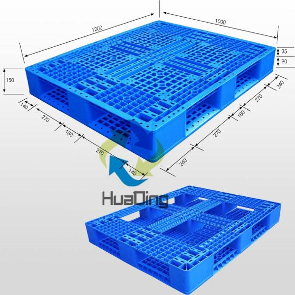 euro plastic pallet for forklift grid deck full perimeter