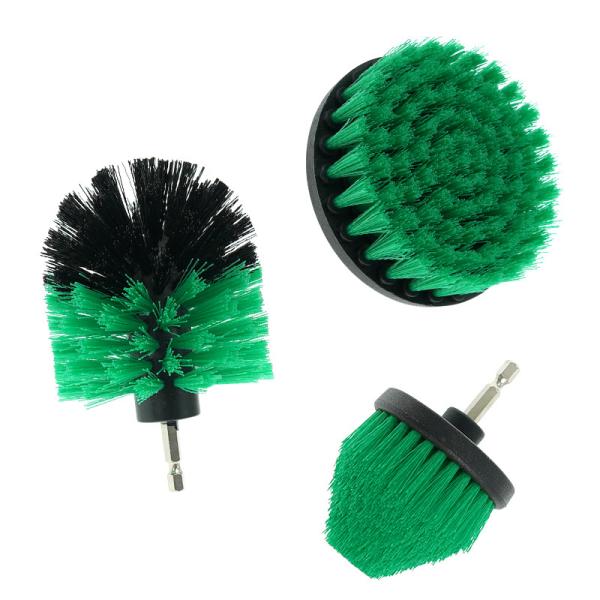 Green Power Brush Scrubber Set Grout Cleaner Tool Drill