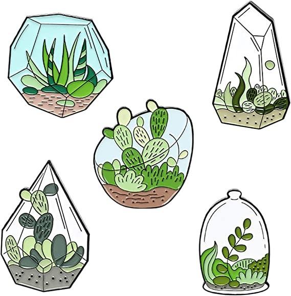 Buy Plant Brooch Enamel Lapel Pin Badges Personalised Scratch Resistance at wholesale prices