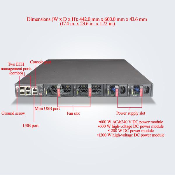 CE6850U-48S6Q-HI Cloudengine 6800 Tor Switch POE 100VAC - 240VAC 339W