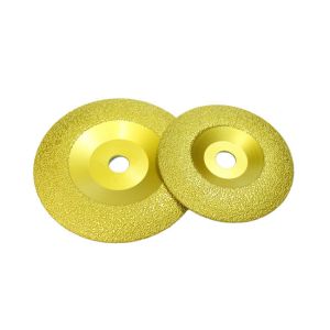 Curved 125mm Diamond Cup Disc Grinding Wheel Vacuum Brazed