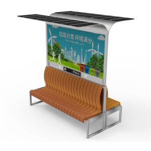 Hairline Luxury Solar Smart Bench With Advertising Screen Double-Sided Leisure