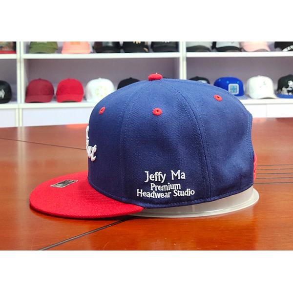 ACE Cool Outdoor Unisex Custom 3D Embroidery Logo Red Bill Peak Hip Hop Baseball Snapback Cap