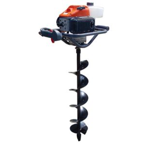 High power gasoline earth auger with brake / ground drilling machine