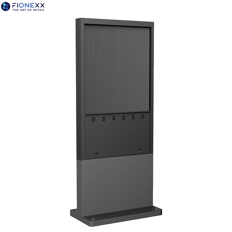 75Inch Gray Android Outdoor Digital Signage Totem Sleek Bezel