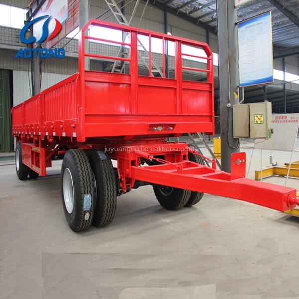 Leaf Spring Suspension Farm Wagon Trailer With Turntable Drawbar Madagascar Full Type
