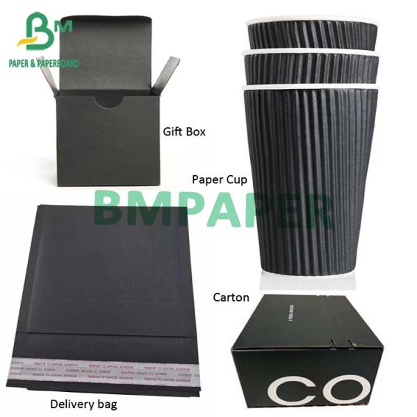 Black E / F Corrugated Paper Packing E F Flute Black Corrugated Paper Cardboard 110gsm 120gsm 150gsm Thickness