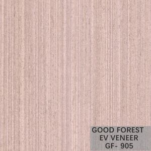 Hotel Decoration Engineered Oak Veneer Crown Cut Grain Grey Color
