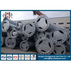 Quality Galvanized Polygonal Electrical Power Transmission Poles with Climbing Rung for sale