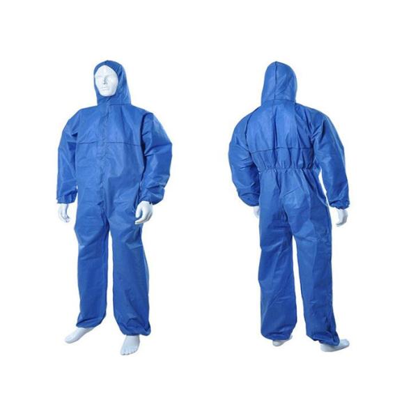 Chemical Resistant Disposable Hooded Coveralls , Flame Retardant Disposable
