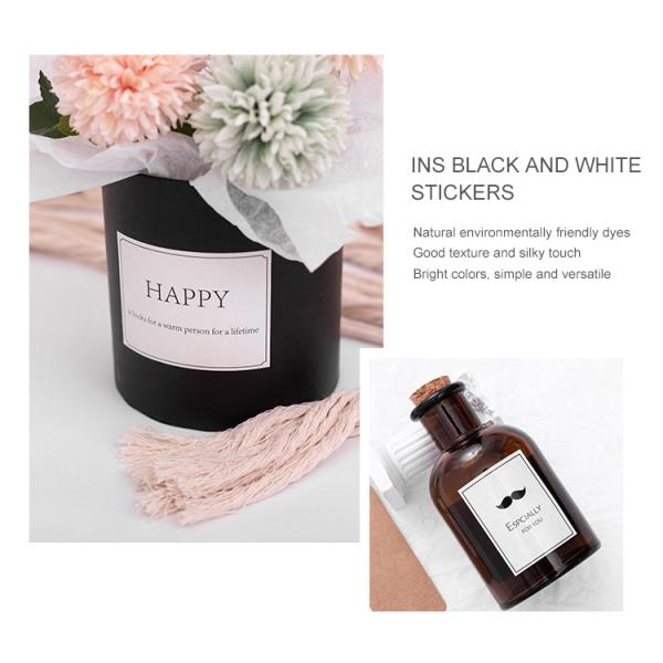 Factory Direct Custom Transparent Sticker Labels Text Logo Brand Self Adhesive Label Stickers