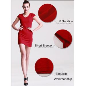 Cotton Black Short Flared Dresses , Custom Summer Slim Dress